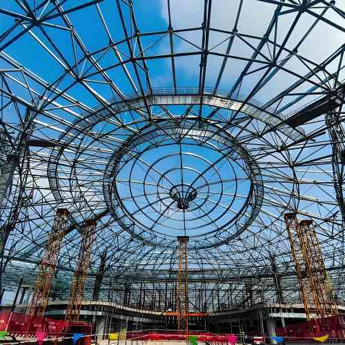 высокопрочный стальной пространственный каркас для залов терминалов аэропортов