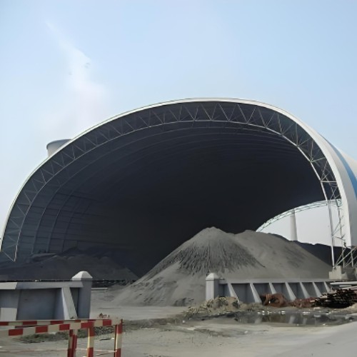 решение для кровли с пространственным каркасом из стального угольного сарая