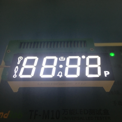 t120c display led ultra brilhante branco de 7 segmentos cátodo comum de 4 dígitos para controlador de temporizador de forno de 6 teclas