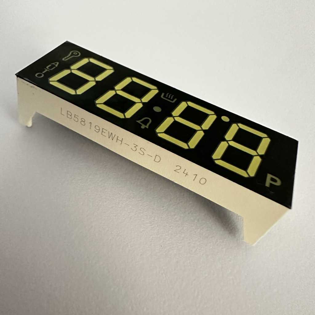 Pantalla LED blanca ultra brillante t120c de 7 segmentos, cátodo común de 4 dígitos para controlador de temporizador de horno de 6 teclas