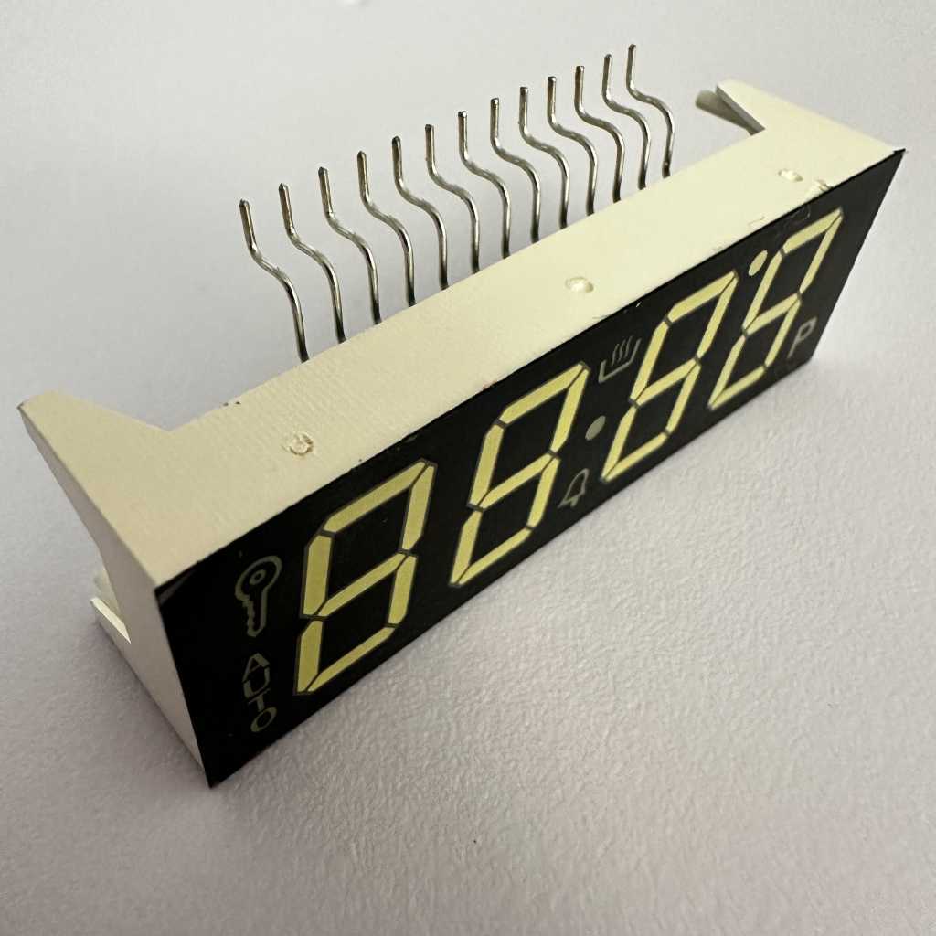 Pantalla LED blanca ultra brillante t120c de 7 segmentos, cátodo común de 4 dígitos para controlador de temporizador de horno de 6 teclas