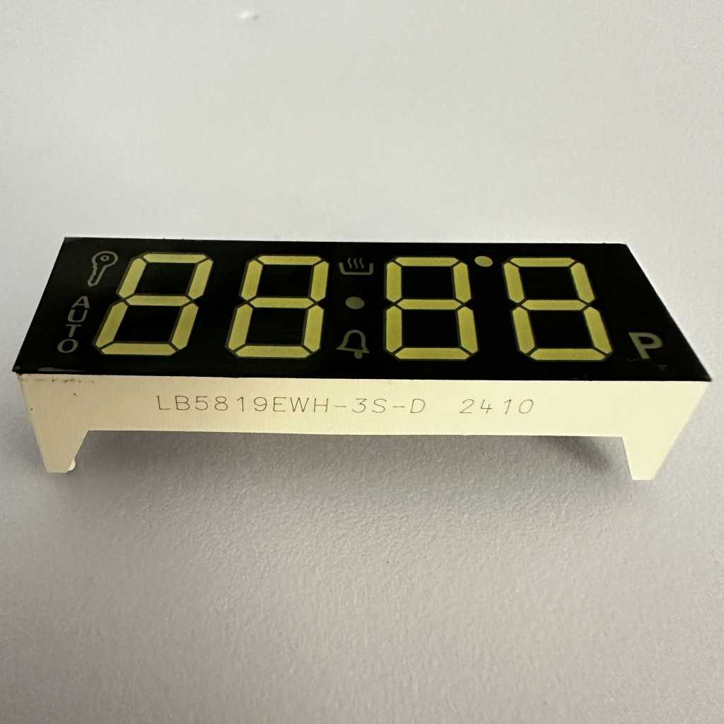 Pantalla LED blanca ultra brillante t120c de 7 segmentos, cátodo común de 4 dígitos para controlador de temporizador de horno de 6 teclas