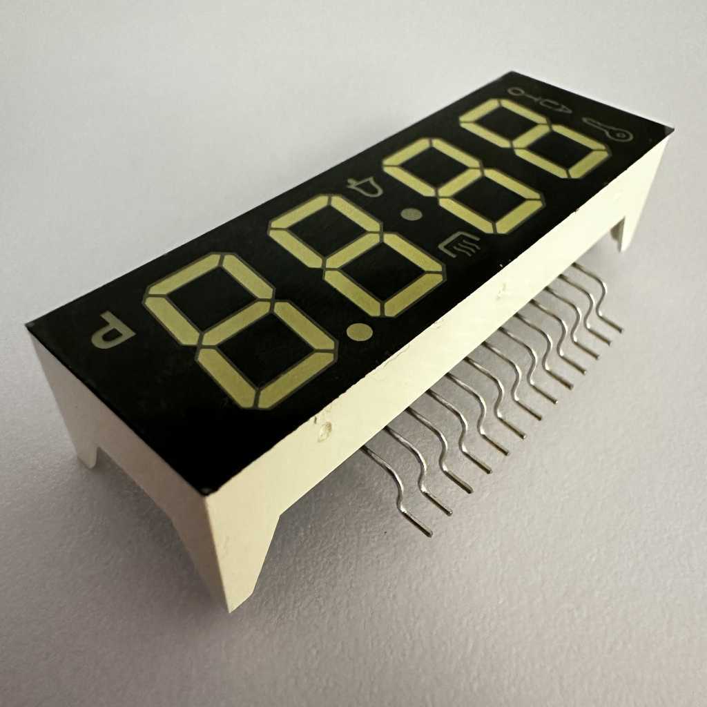 Pantalla LED blanca ultra brillante t120c de 7 segmentos, cátodo común de 4 dígitos para controlador de temporizador de horno de 6 teclas
