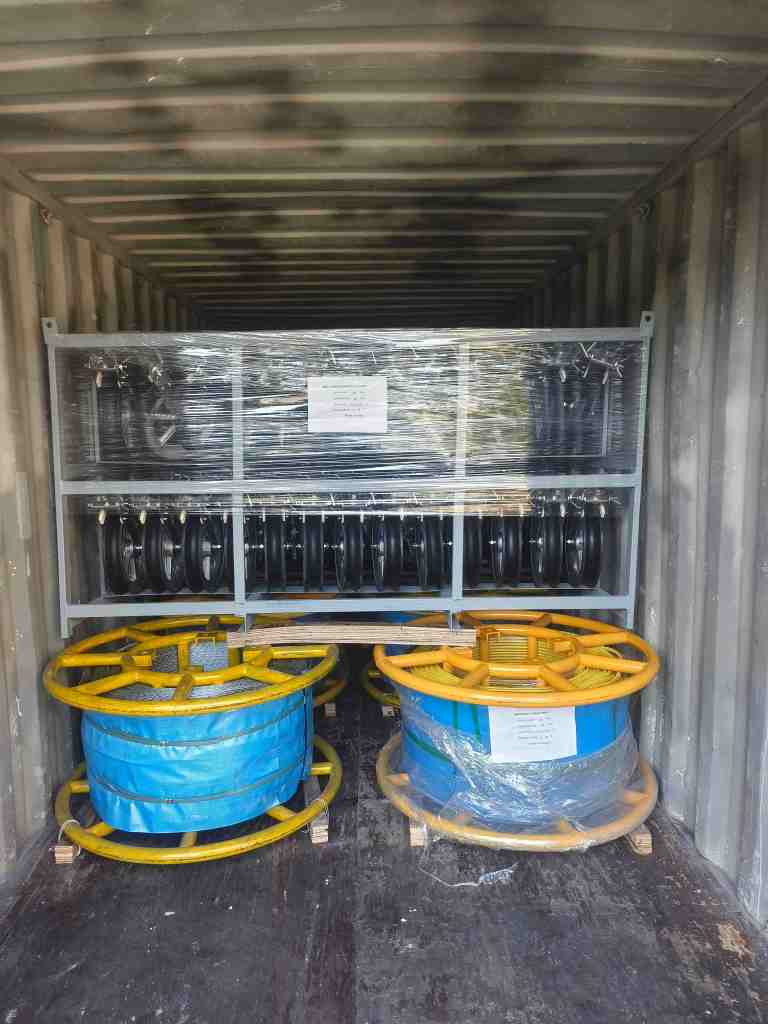 As polias condutoras são exportadas para todo o mundo.