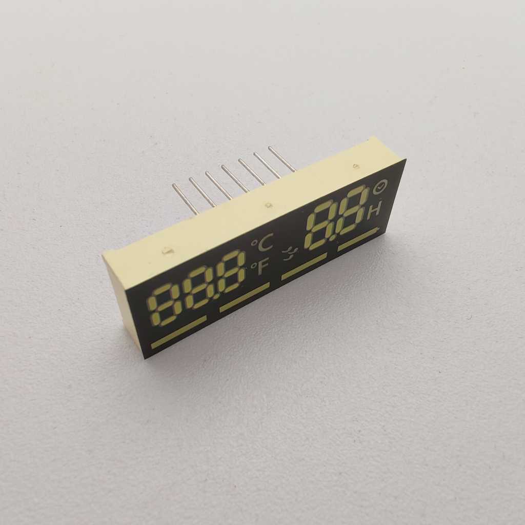 Módulo de display de relógio LED de 7 segmentos para indicador de tempo/temperatura automotivo
