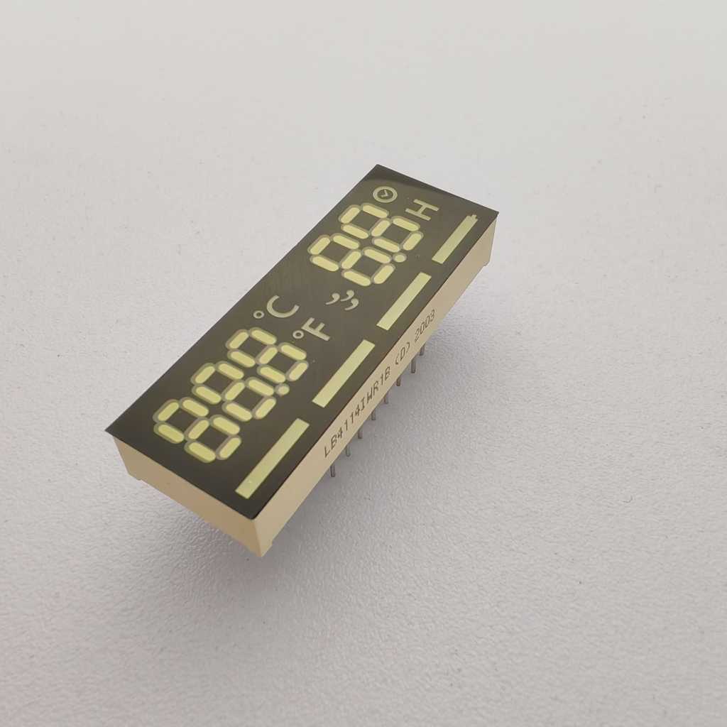 Módulo de display de relógio LED de 7 segmentos para indicador de tempo/temperatura automotivo