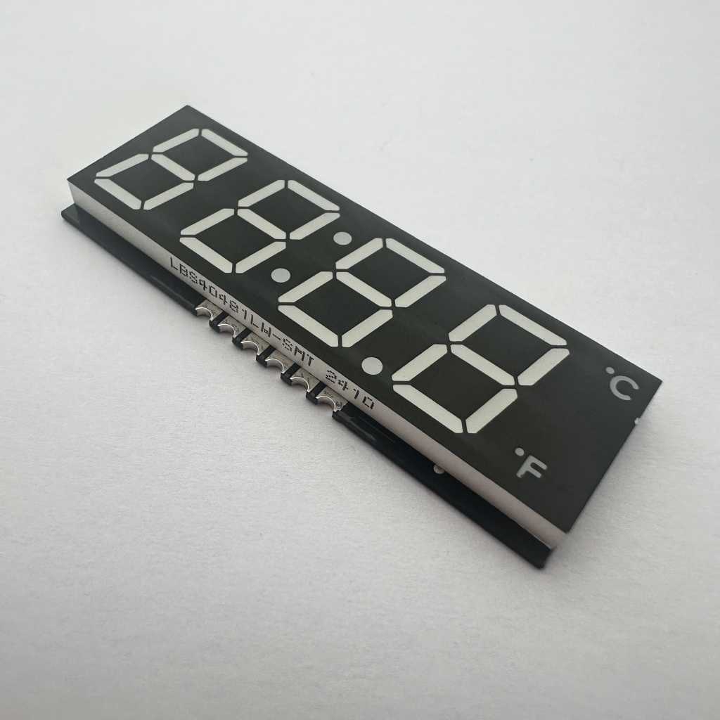 Ultradünne 4-stellige 12-mm-LED-Anzeige mit gemeinsamer Kathode (weiß, SMD, 7 Segmente) für Mikrowellenherde