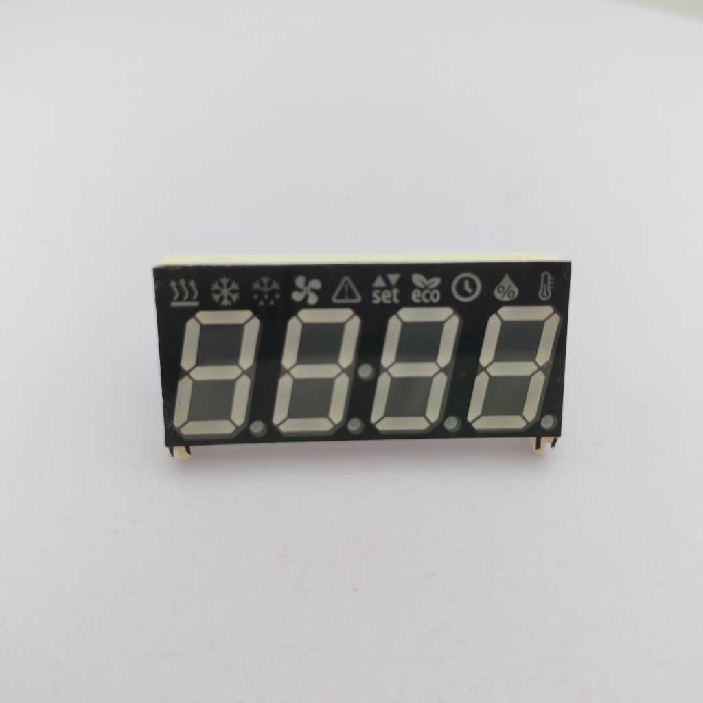 AC kontrol cihazları için üç renkli durum göstergesi: 4 haneli 7 segmentli LED (kırmızı/sarı/yeşil)