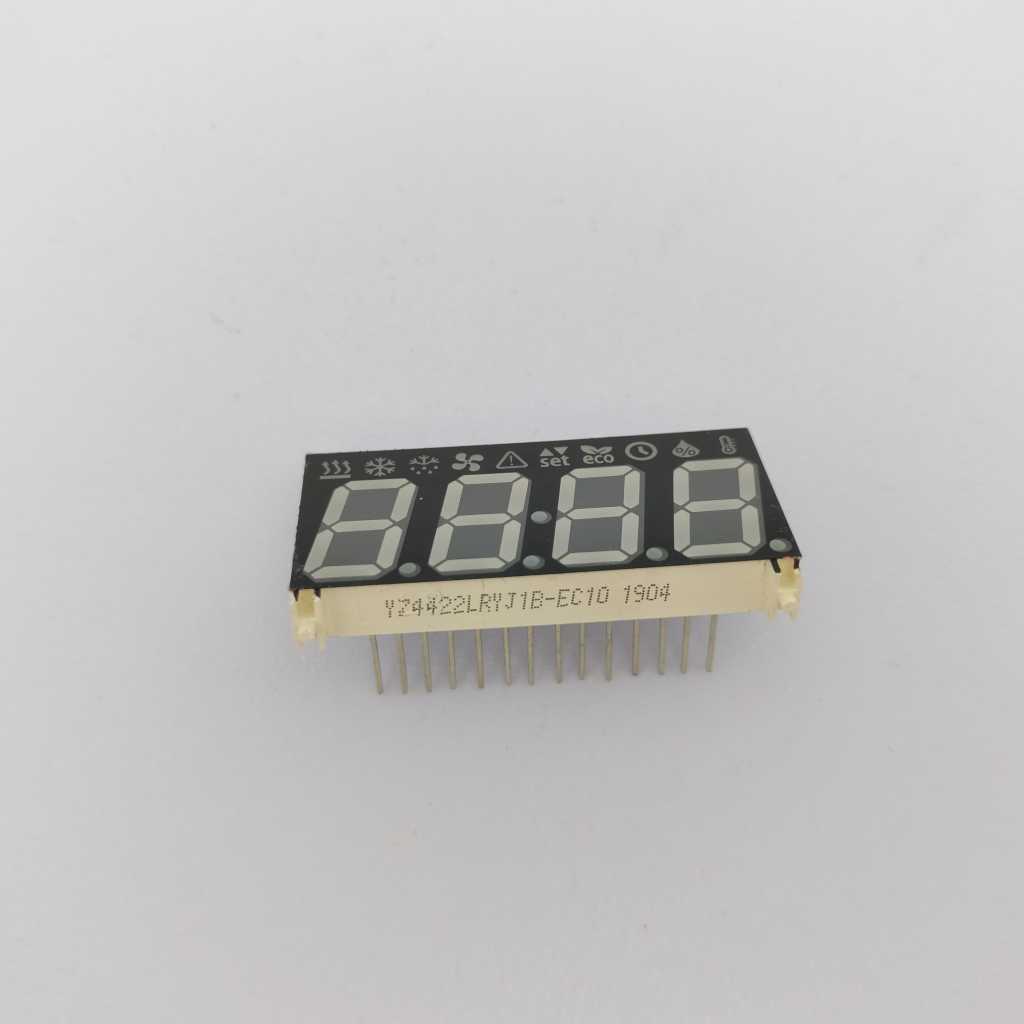 AC kontrol cihazları için üç renkli durum göstergesi: 4 haneli 7 segmentli LED (kırmızı/sarı/yeşil)