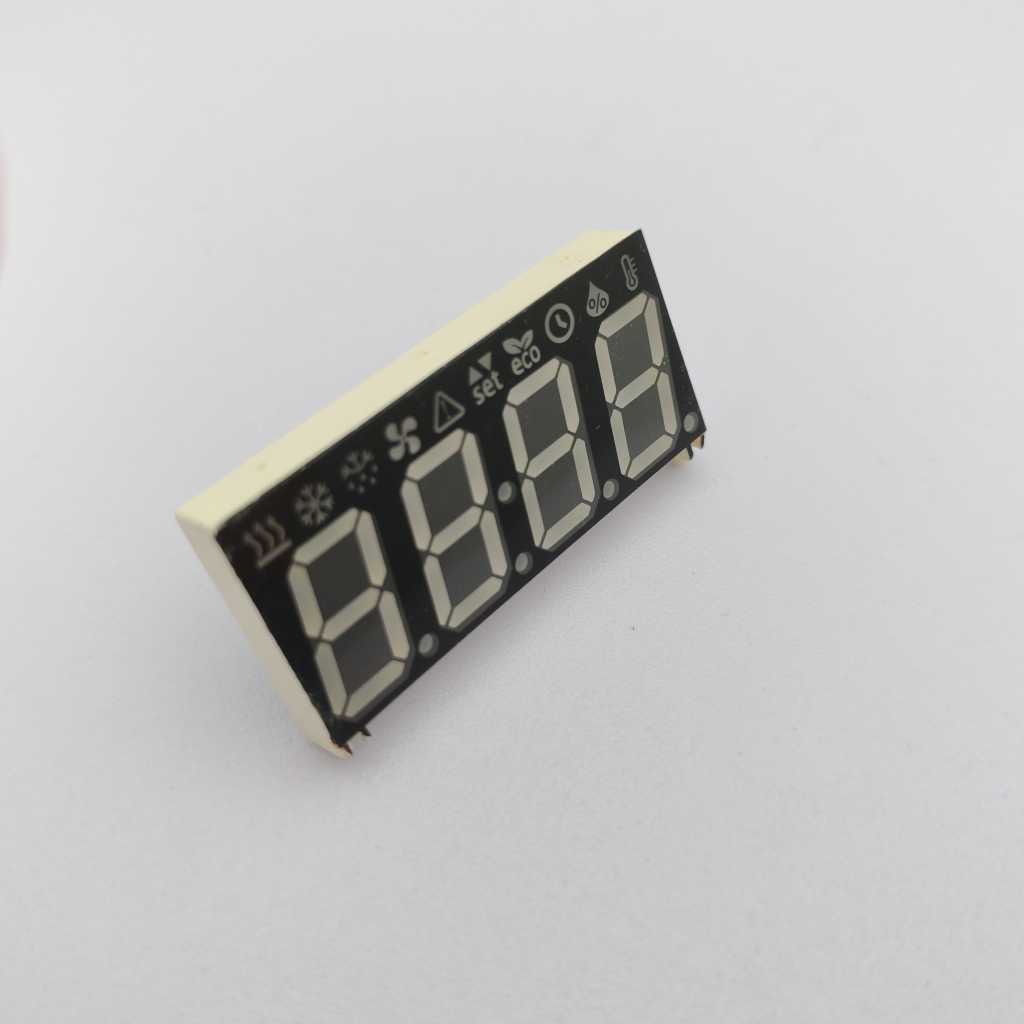 AC kontrol cihazları için üç renkli durum göstergesi: 4 haneli 7 segmentli LED (kırmızı/sarı/yeşil)