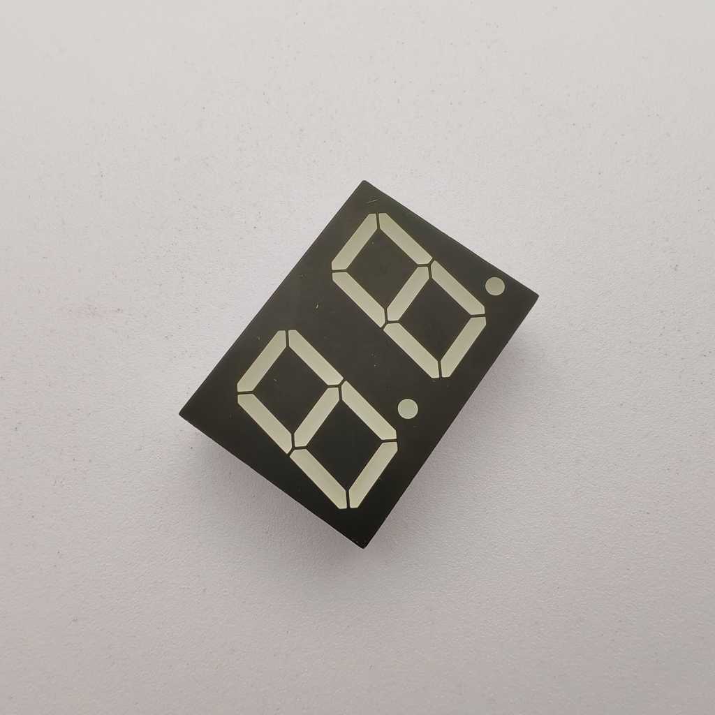 Pantalla LED de 7 segmentos de 2 dígitos de color naranja ultra brillante para indicador de temperatura