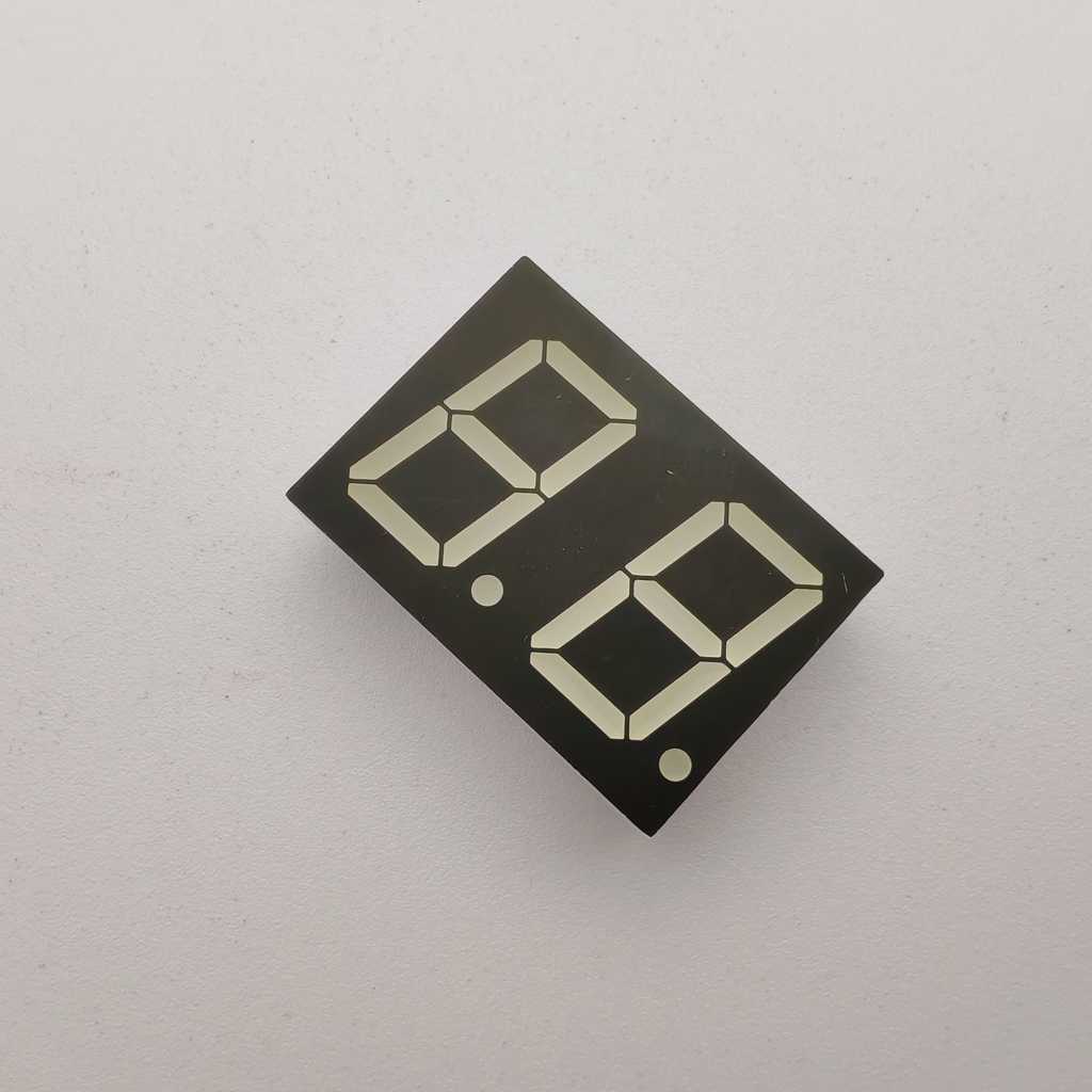 Pantalla LED de 7 segmentos de 2 dígitos de color naranja ultra brillante para indicador de temperatura