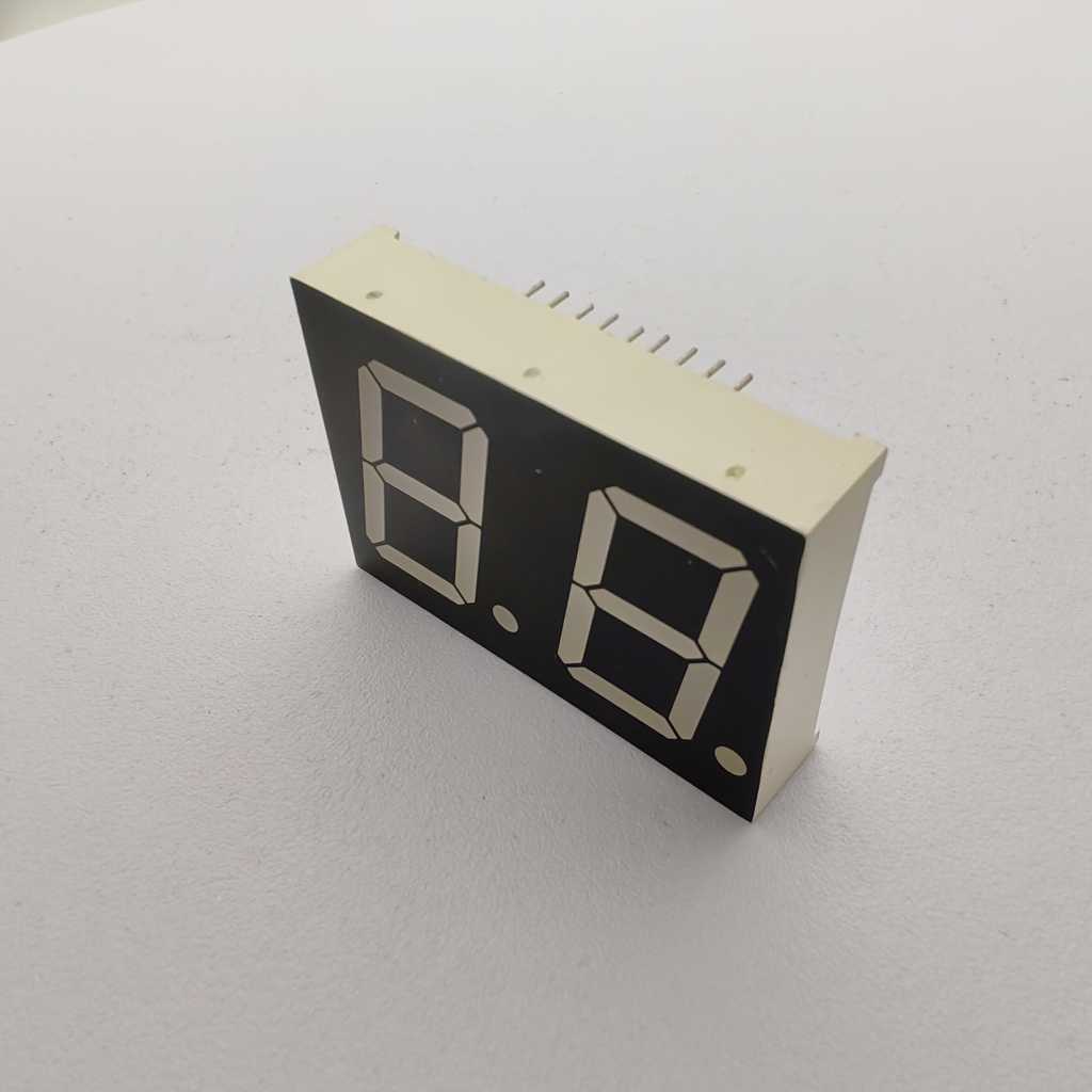 Pantalla LED de 7 segmentos de 2 dígitos de color naranja ultra brillante para indicador de temperatura