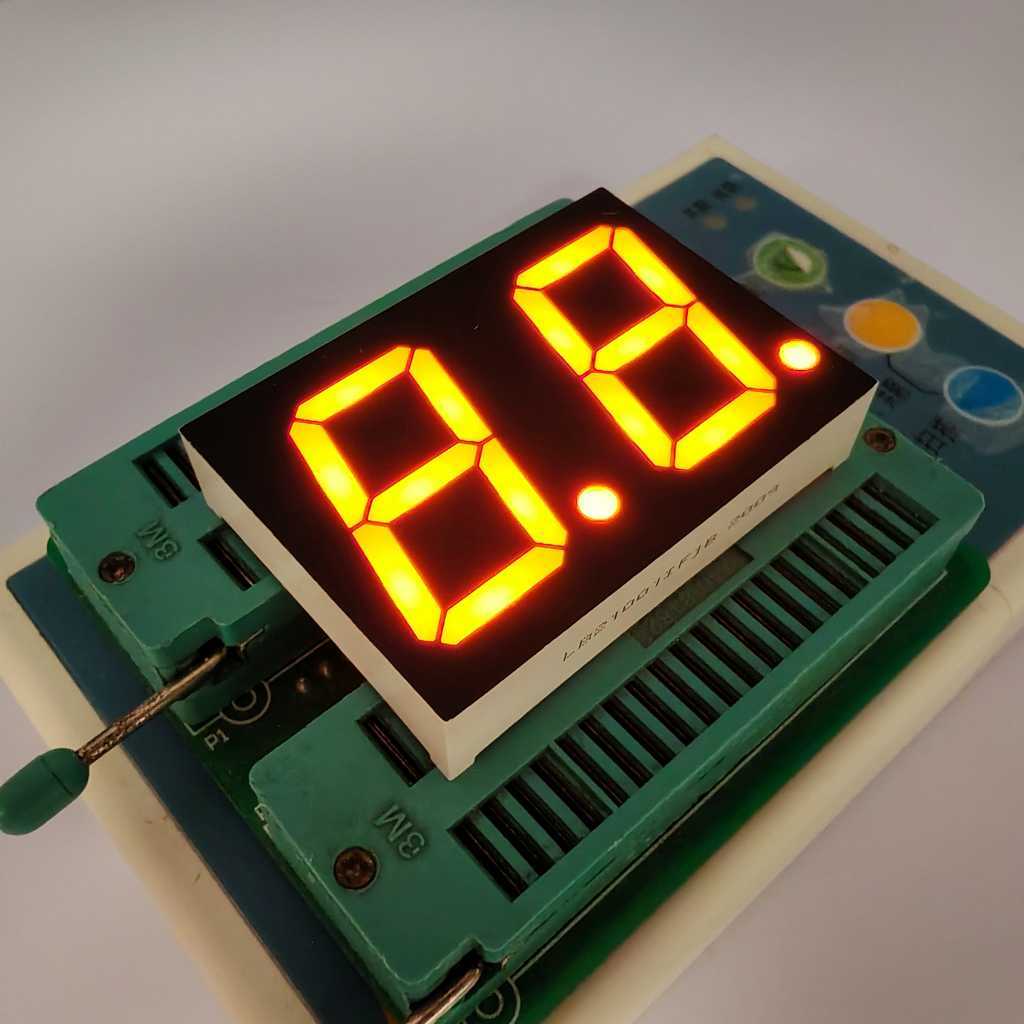 Pantalla de temperatura LED naranja de 7 segmentos y 2 dígitos