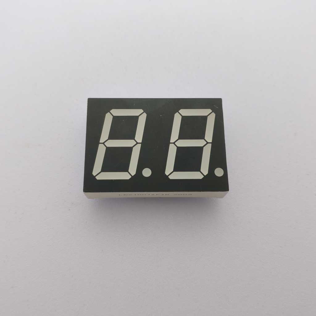 Pantalla de temperatura LED naranja de 7 segmentos y 2 dígitos