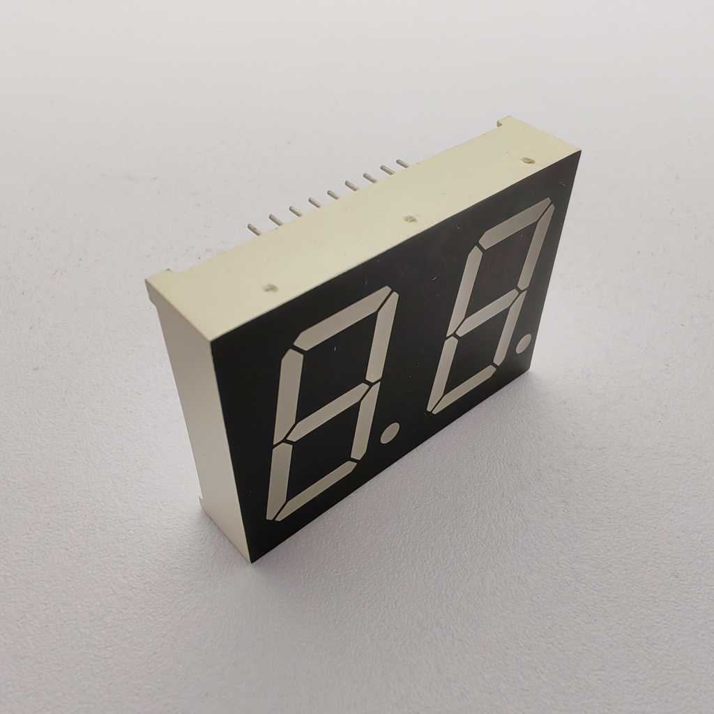 Pantalla de temperatura LED naranja de 7 segmentos y 2 dígitos