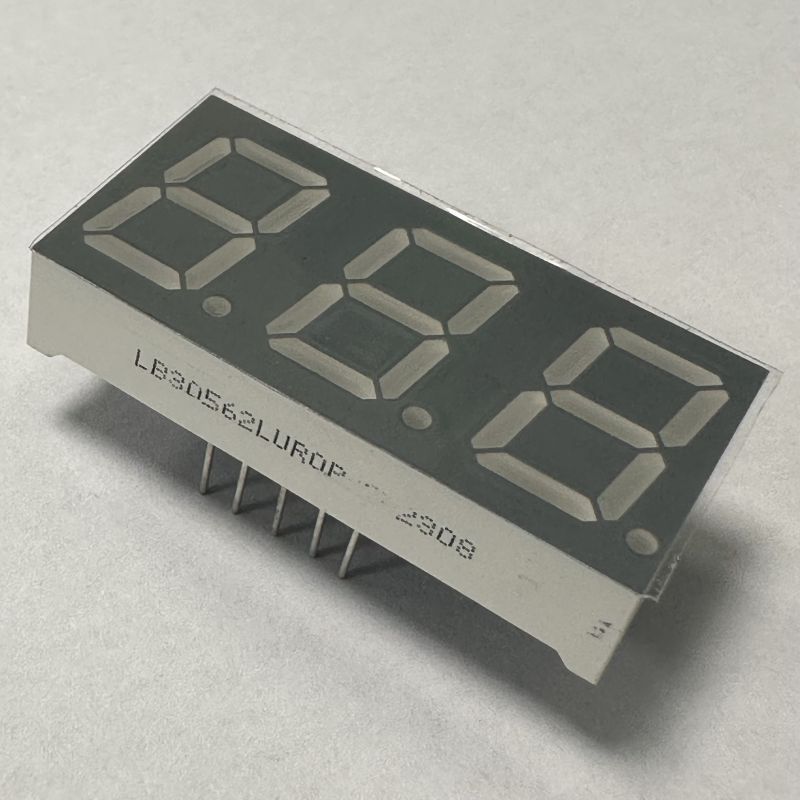 온도 표시용 0.56인치(14.2mm) 3자리 공통 음극 7세그먼트 LED 디스플레이