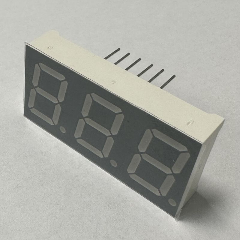 온도 표시용 0.56인치(14.2mm) 3자리 공통 음극 7세그먼트 LED 디스플레이
