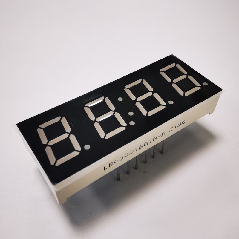 Display LED a 7 segmenti, 4 cifre, 10,16 mm, anodo comune verde puro per timer di cottura a induzione