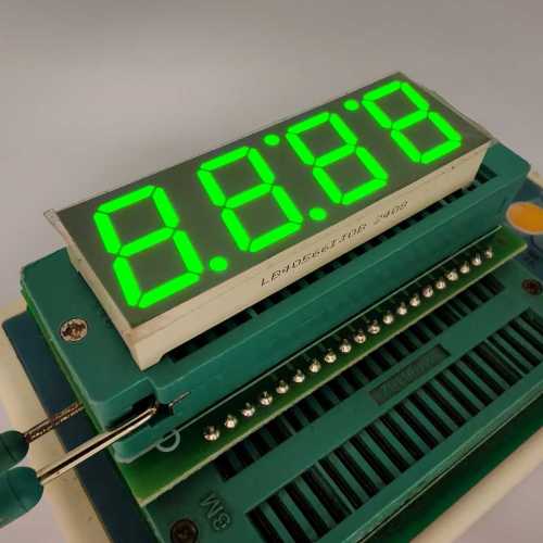 4 Digit 7 Segment LED in Yellow Green Designed for Induction Cookers