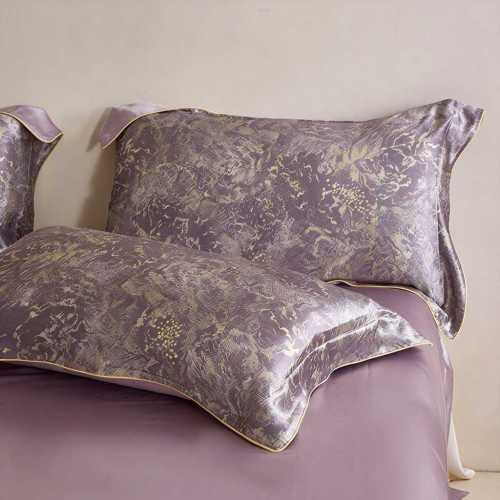 Bộ ga trải giường 4 món bằng lụa tơ tằm 100%, độ dày 25 momme, in kỹ thuật số, cỡ Queen và King, chất liệu cao cấp.