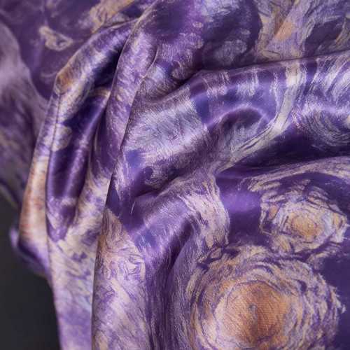 Bộ ga trải giường 4 món bằng lụa tơ tằm 100%, độ dày 25 momme, in kỹ thuật số, thoáng khí, thân thiện với da, chất liệu cao cấp.