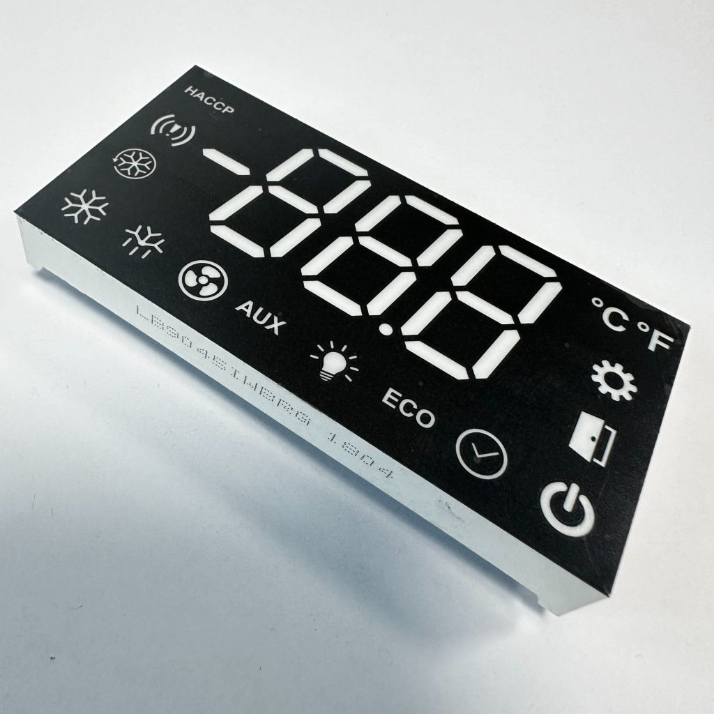 Display LED personalizado de 3 dígitos e 7 segmentos para controlador de temperatura de câmara fria