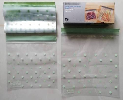 60PCS 0.4Lx30 1Lx30 Resealable Food Bags Zip Lock Bags with Click Seal Closure