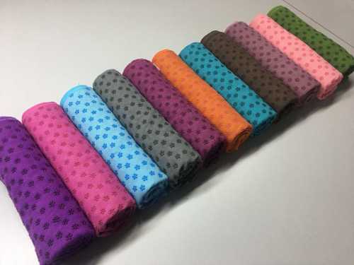 Khăn tập yoga PVC chấm bi chống trượt, khăn trải thảm tập thể dục, thấm hút tốt, di động, có thể giặt, dày dặn.