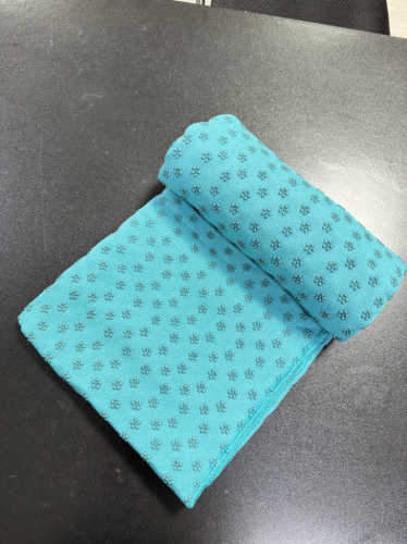 Khăn tập yoga PVC chấm bi chống trượt, khăn trải thảm tập thể dục, thấm hút tốt, di động, có thể giặt, dày dặn.