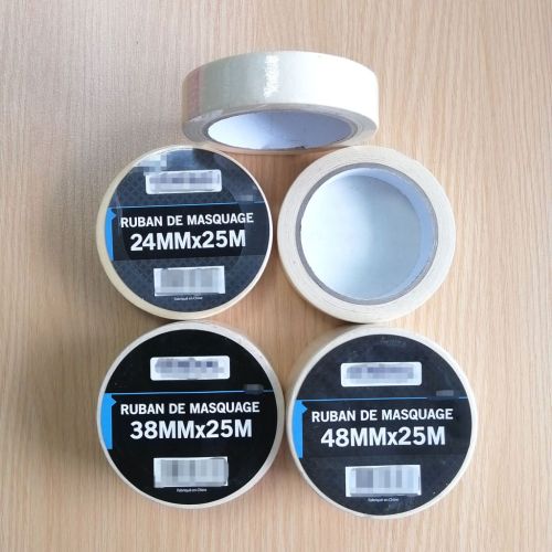 24mmx25M 38mmx25M 48mmx25M Masking Tape White