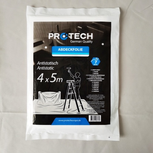 4x5M PE Plastic Drop Sheet Transparent; 4x5M ABDECKFOLIE