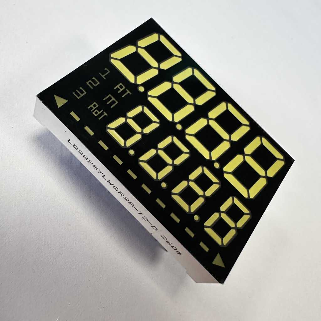 Affichage LED 7 segments à cathode commune, double ligne 4+4 chiffres, blanc/vert pur/rouge, personnalisable, pour indicateur de processus