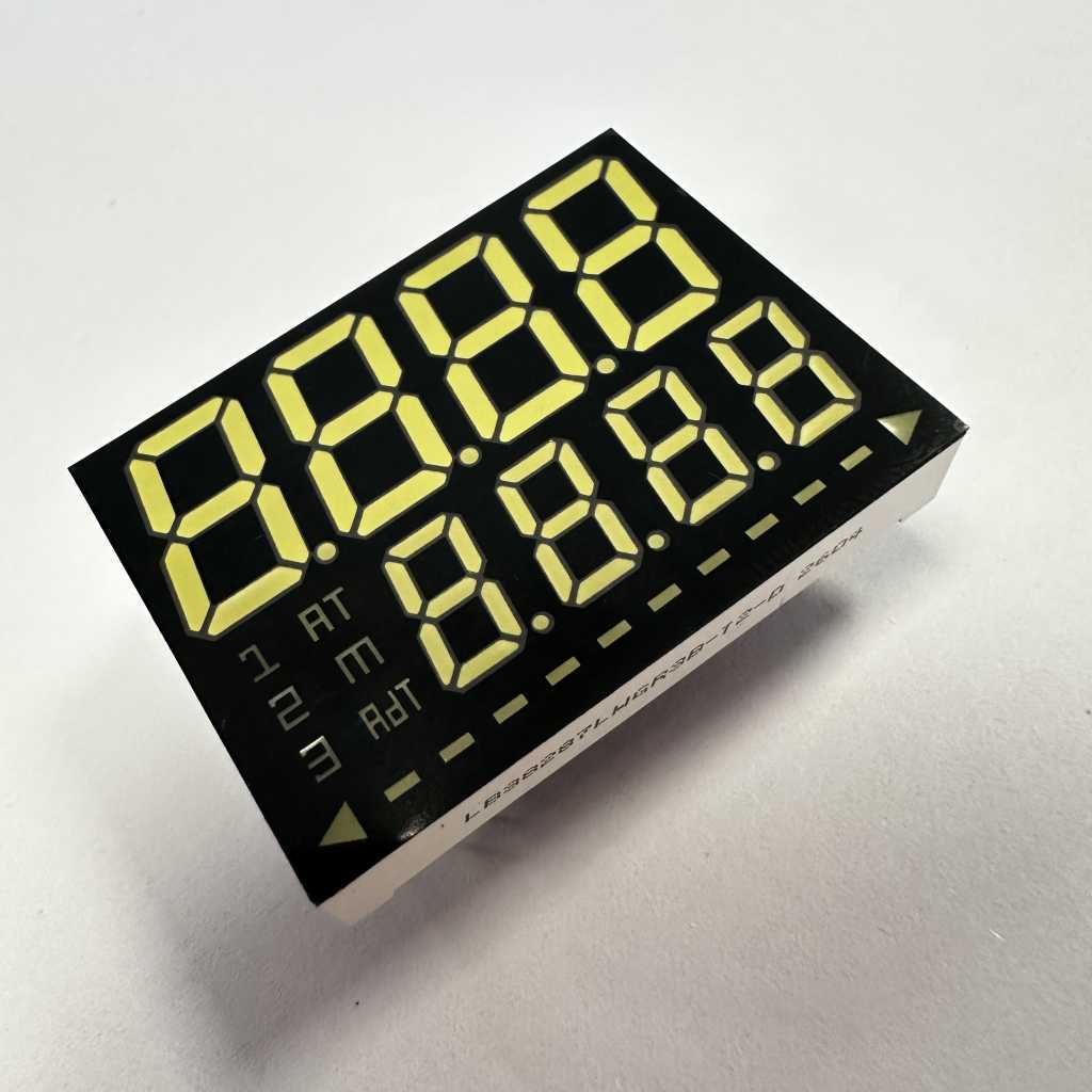 Affichage LED 7 segments à cathode commune, double ligne 4+4 chiffres, blanc/vert pur/rouge, personnalisable, pour indicateur de processus