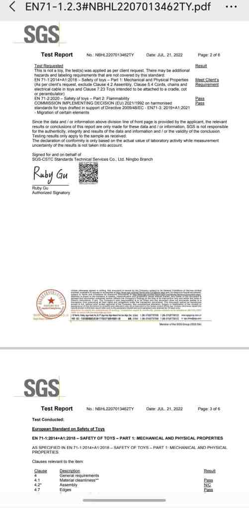 EN 71 PART 1 2 3 EUROPEAN STANDARD ON SAFETY OF TOYS