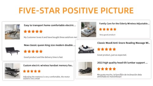 Electric bed adjustable bed head tilt head & foot up down with bed skirt