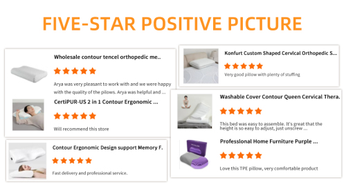soft adjustable memory foam contour pillow with bamboo fabric cover