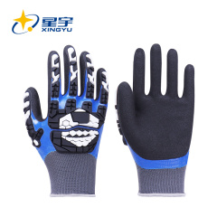 TX1030 15G Polyester Nitrile Sandy Coated Gloves