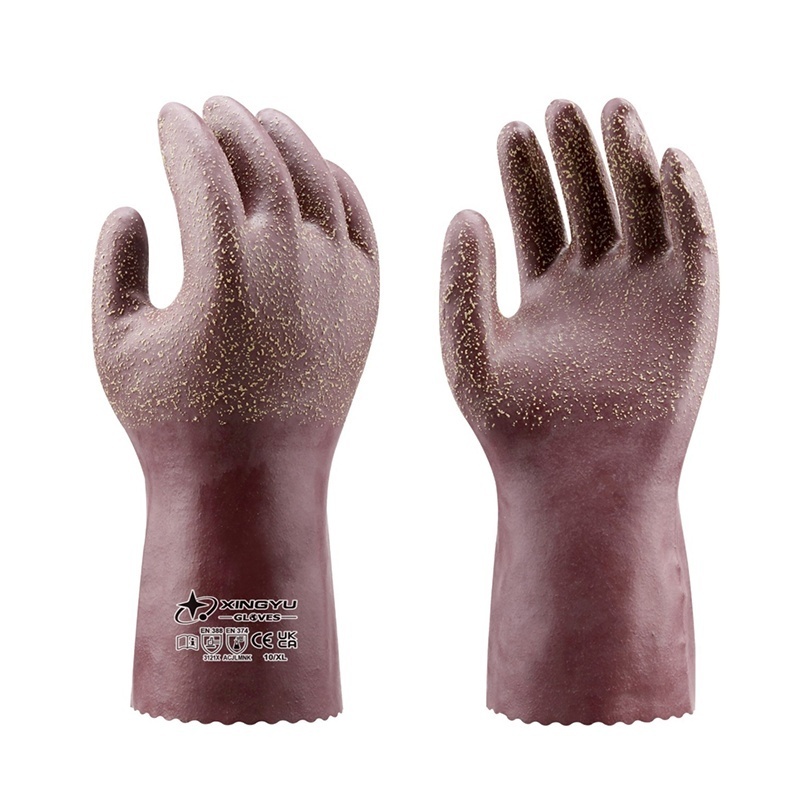 L7100 Cotton Interlock Latex Granular Gloves