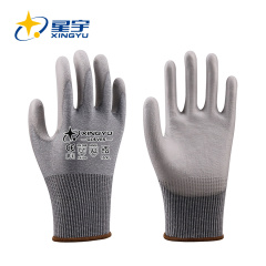 H3000 15G HPPE+Spandex+Nylon+Glass fiber Liner Polyurethane Smooth Coated Gloves