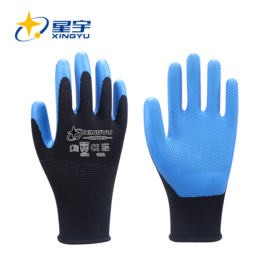 T3000 10G Polyester Liner Latex Coated Gloves