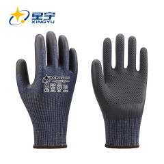 T2000 13G HPPE+Spandex+Nylon+Glass Fiber Liner Latex Coated Gloves