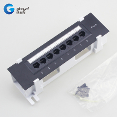 8 Port CAT6 or CAT5E Patch Panel RJ45 Networking Wall Mount Rack Mount Bracket