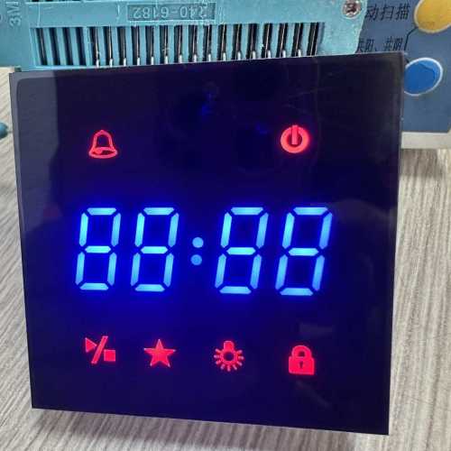شاشة عرض LED مخصصة فائقة الوضوح باللونين الأزرق والأحمر، مكونة من 7 أجزاء و4 أرقام، مناسبة للفرن T120C