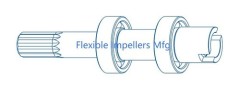 Jabsco Sea Water Pump 5850-0001 shaft bearing assy for Chris Craft Engine
