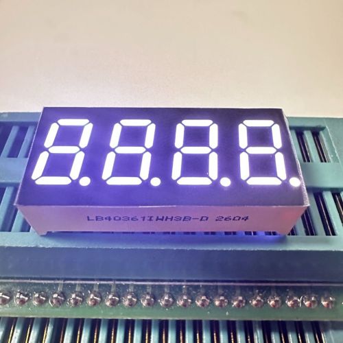 4 Digit 9.2mm Ultra Bright White Common Anode 7 Segment LED Display for Process Control