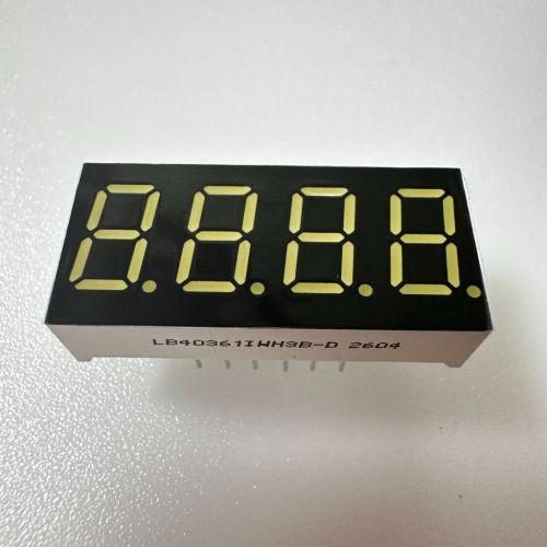 4 Digit 9.2mm Ultra Bright White Common Anode 7 Segment LED Display for Process Control