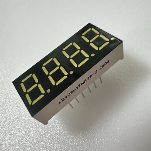 4 Digit 9.2mm Ultra Bright White Common Anode 7 Segment LED Display for Process Control