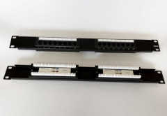19 Inch UTP Cat 6A or Cat6 or Cat5e 16 Port Patch Panel Dual Idc