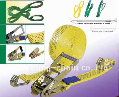 ratchet tie down, cargo lashing strap